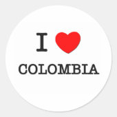 I HEART COLOMBIA RONDE STICKER (Voorkant)