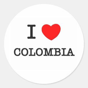 I HEART COLOMBIA RONDE STICKER