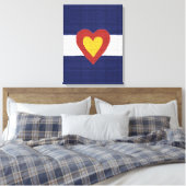 I Heart Colorado Flag Canvas Wandkunst Afdruk (Insitu (Slaapkamer))