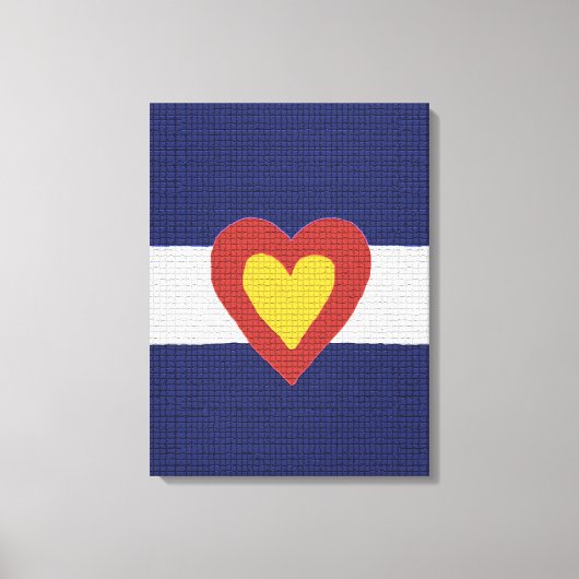 I Heart Colorado Flag Canvas Wandkunst Afdruk (Voorkant)