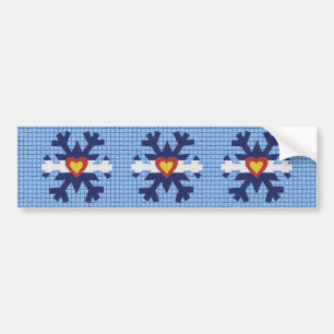 I Heart Colorado Flag Snowflake Bumpersticker