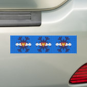 I Heart Colorado Flag Snowflake Bumpersticker (Op auto)