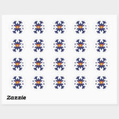 I Heart Colorado Flag Snowflake Ronde Sticker (Vel)