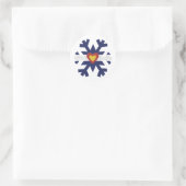 I Heart Colorado Flag Snowflake Ronde Sticker (Tas)