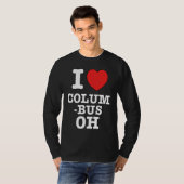 I Heart Columbus Ohio, OH Love T-shirt (Voorkant volledig)