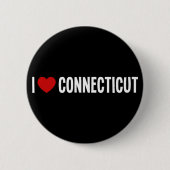 I Heart Connecticut Ronde Knop Button 5,7 Cm (Voorkant)
