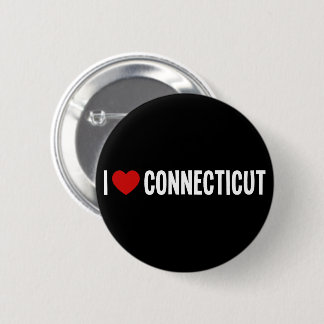 I Heart Connecticut Ronde Knop Button 5,7 Cm