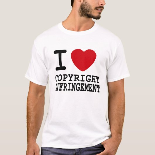 I Heart Copyright Infringement T-shirt (Voorkant)