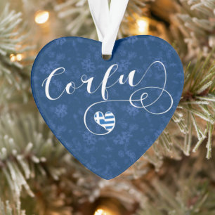 I Heart Corfu, Griekse vlag, Kerkyra Ornament