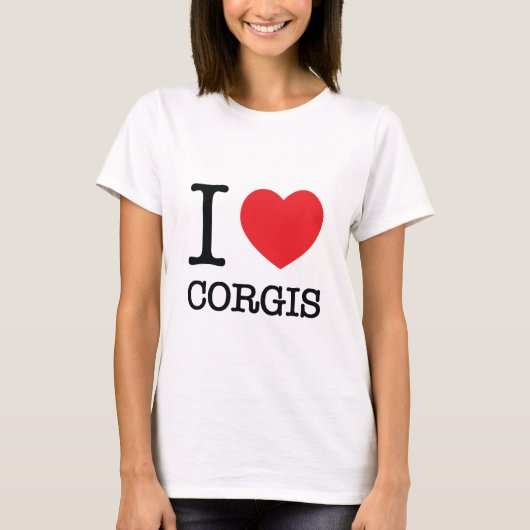 I Heart Corgis Dames Ringer T-shirt (Voorkant)