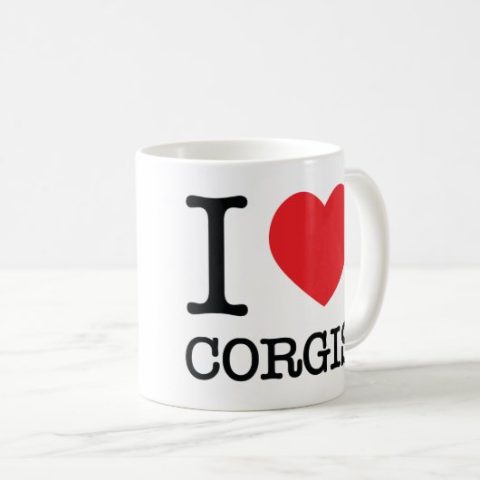 I Heart Corgis Mok (Voorkant rechts)