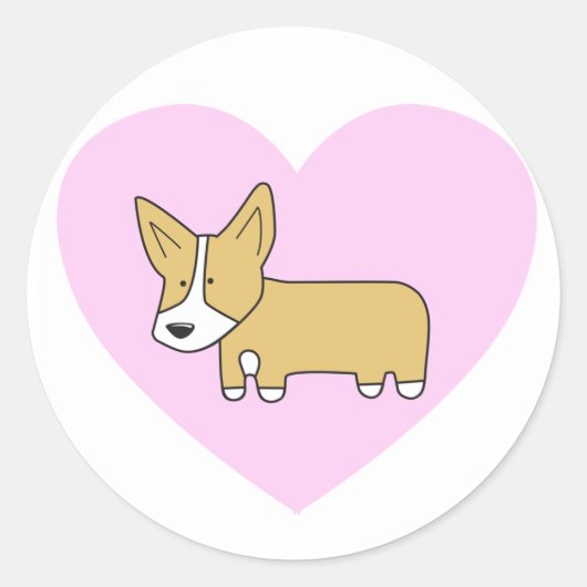 I Heart Corgis Stickers (Voorkant)