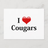 I Heart Cougars Briefkaart (Voorkant)