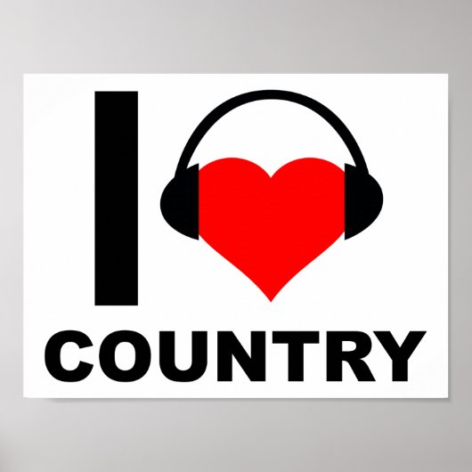 I Heart Country Grappige Poster (Voorkant)