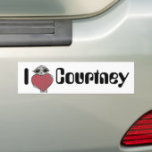 I Heart Courtney Alien Bumpersticker (Op auto)