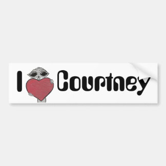 I Heart Courtney Alien Bumpersticker