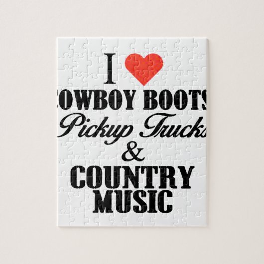 I Heart Cowboylaarzen B Legpuzzel (Verticaal)