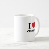 I Heart Creating - Minimalistische creatieve studi Koffiemok (Voorkant rechts)