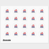 I HEART CROATIA RONDE STICKER (Vel)