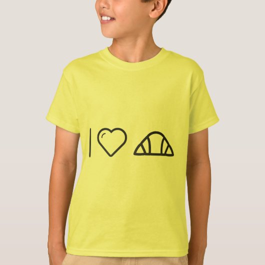 I Heart Croissant Breads T-shirt (Voorkant)