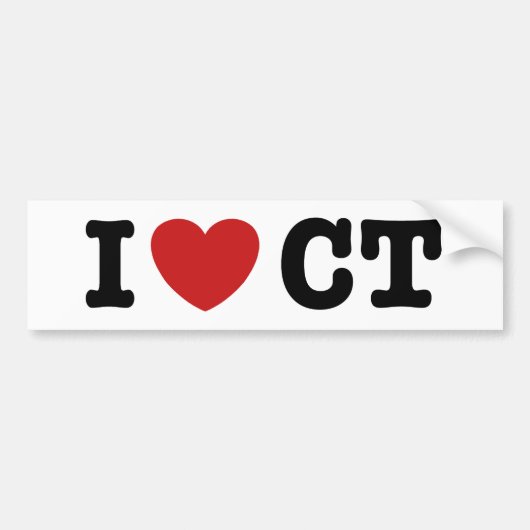 I Heart CT Bumpersticker (Voorkant)