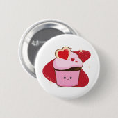 I Heart Cupcakes Ronde Button 5,7 Cm (Voorkant /achterkant)