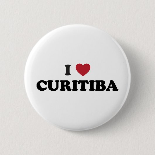 I Heart Curitiba Brazilië Ronde Button 5,7 Cm (Voorkant)