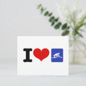 I Heart Curling Briefkaart (Staand voorkant)