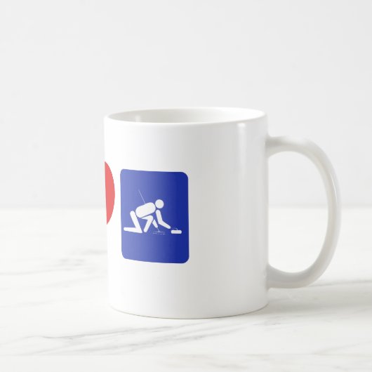 I Heart Curling Koffiemok (Rechts)