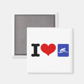 I Heart Curling Magneet (Voorkant / Achterkant)