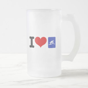 I Heart Curling Matglas Bierpul