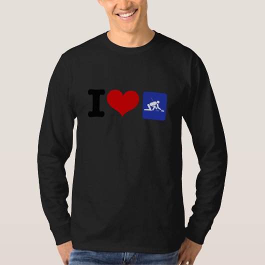 I Heart Curling T-shirt (Voorkant)