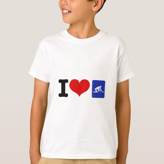 I Heart Curling T-shirt (Voorkant)