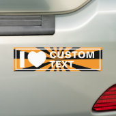 I Heart Custom  Bumpersticker (Op auto)