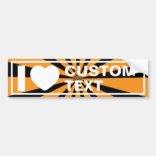I Heart Custom  Bumpersticker (Voorkant)