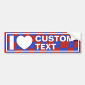 I Heart Custom Retro Bumpersticker (Voorkant)