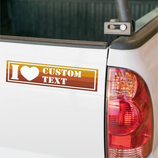 I Heart Custom  Retro Bumpersticker (Op Truck)