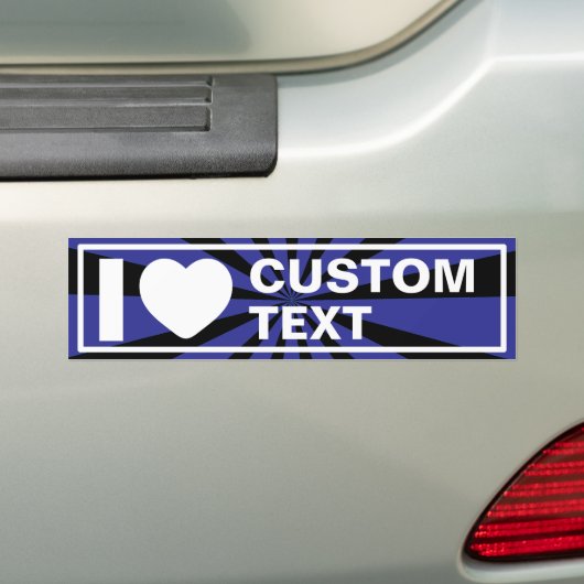 I Heart Custom Retro Bumpersticker (Op auto)