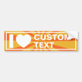 I Heart Custom Retro Bumpersticker (Voorkant)
