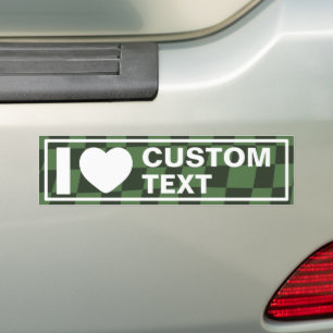 I Heart Custom Retro Bumpersticker