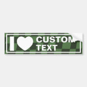 I Heart Custom Retro Bumpersticker (Voorkant)