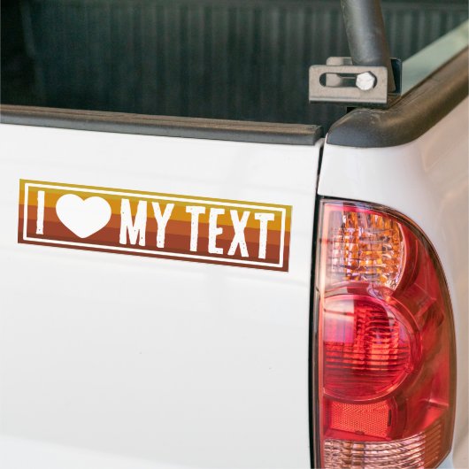 I Heart Custom  Retro Bumpersticker (Op Truck)