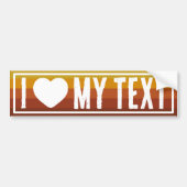I Heart Custom  Retro Bumpersticker (Voorkant)