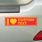 I Heart Custom Sjabloon Retro Bumpersticker (Op auto)