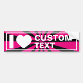 I Heart Custom Vintage Bumpersticker (Voorkant)