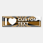 I Heart Custom Vintage Bumpersticker (Voorkant)