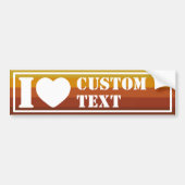 I Heart Custom Vintage Retro Bumpersticker (Voorkant)