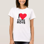 I Heart Cute Boys T-shirt (Voorkant)