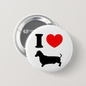 I Heart Dachshund Ronde Button 5,7 Cm (Voorkant /achterkant)