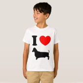 I Heart Dachshund T-shirt (Voorkant volledig)
